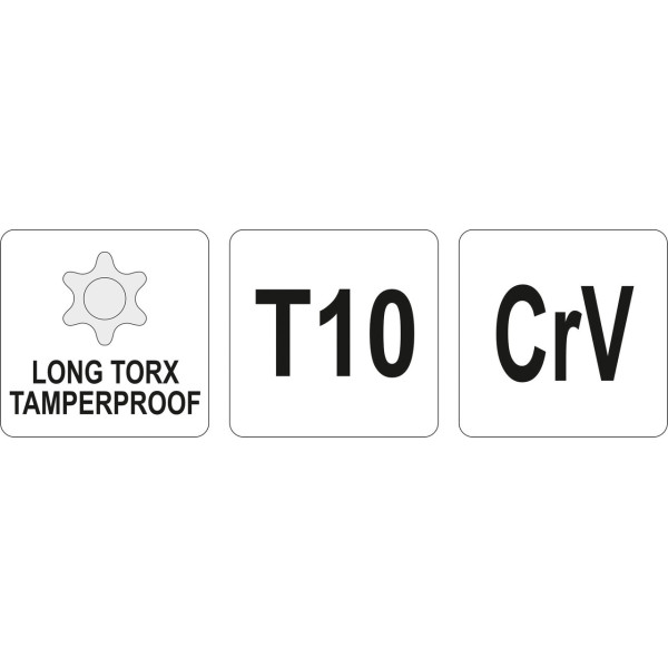 Ключ TORX Г-подібний 2-сторонній Т10 17х86мм YATO YT-05514