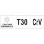 Ключ TORX Г-образный 2-сторонний Т30  24х114мм YATO YT-05519