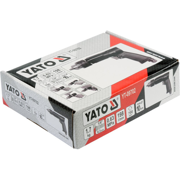 Дрель пневматическая YATO для сверл Ø≤ 10мм YT-09702
