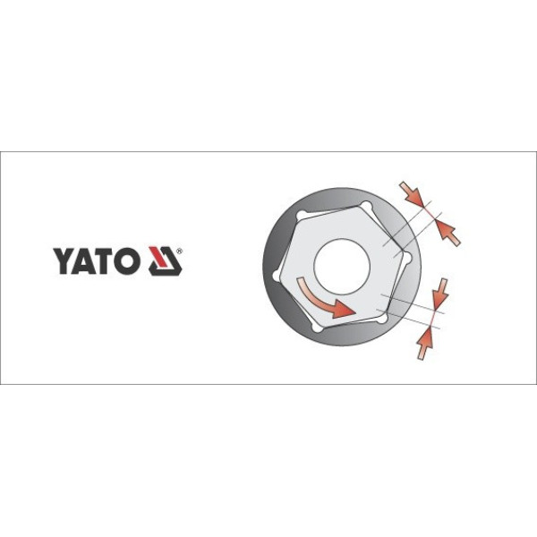 Головка торцевая шестигранная 3/8" 6мм YATO  короткая 28мм YT-3801