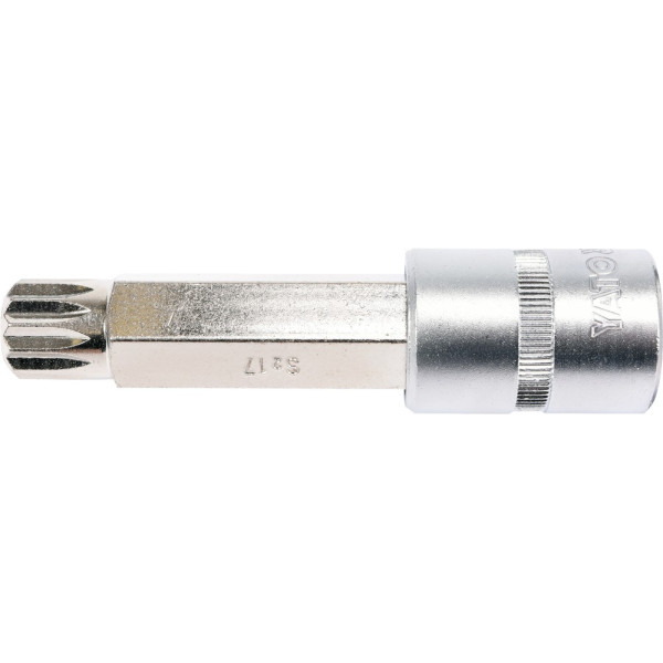 Головка торцевая 1/2" М5 - М17 длинная 100 мм с отверточной насадкой Spline YATO YT-04350