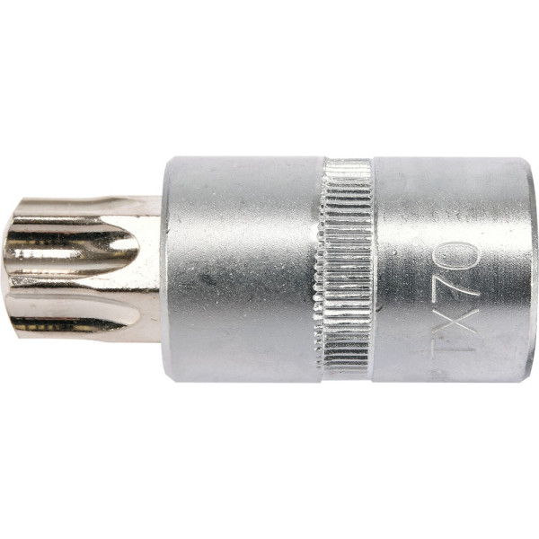 Головка торцевая короткая 55 мм 1/2" Т20 -Т70 с отверточной насадкой Torx YATO YT-04310