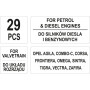 Набір YATO для блокування розподільних механізмів Opel, 29 пр. YT-06007