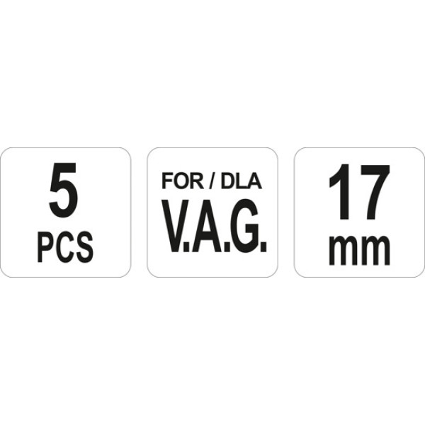 Набір знімачів шківа ГРМ двигуна VAG YATO, 5 елем. YT-06342