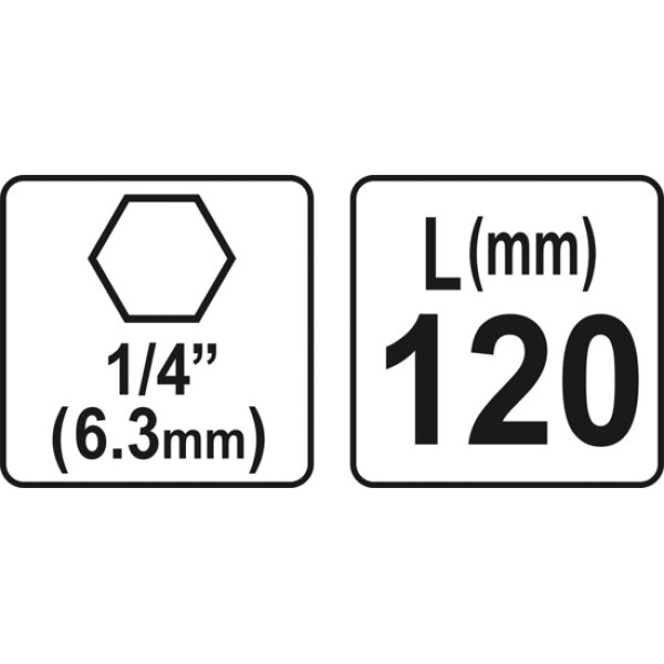 Магнітний тримач для викруткових насадок HEX 1/4" YATO 120 мм YT-04671