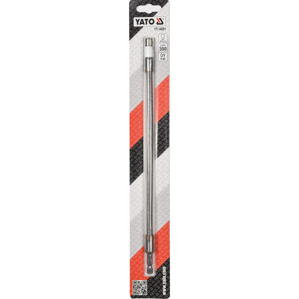 Гибкий держатель для отверточных насадок YATO HEX 1/4"  300мм YT-14001
