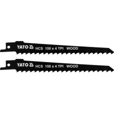 Полотна для дерева 150 мм для шабельної пили YATO 2 шт. 4TPI / 6TPI / 8TPI YT-33921