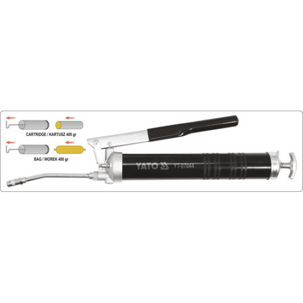 Шприц смазочный с жестким аппликатором  600 см3  31-70 MPa YATO YT-07044