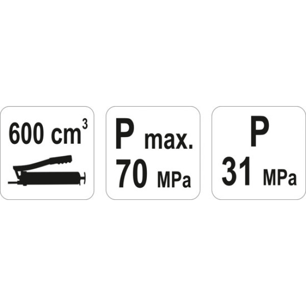 Шприц смазочный с жестким аппликатором  600 см3  31-70 MPa YATO YT-07044