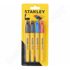Маркери STANLEY "Fine Tip" різнобарвні, 4 шт. STHT81391-0