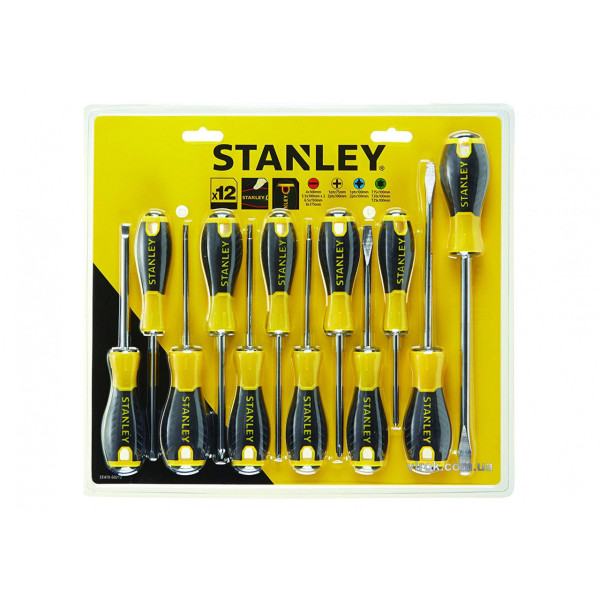 Набор отверток Phillips Pozidriv Slotted Torx STANLEY Essential, 12 шт. STHT0-60212