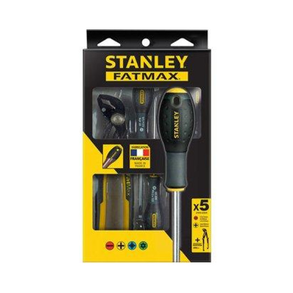 Набір викруток Sl/PH STANLEY "FatMax" 5 шт. і кліщі переставні 254 мм FMHT0-62639
