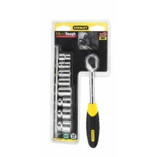 Набір головок торцевих 1/4" М4-13 мм із тріскачкою STANLEY "MicroTough", 10 шт. 0-94-610