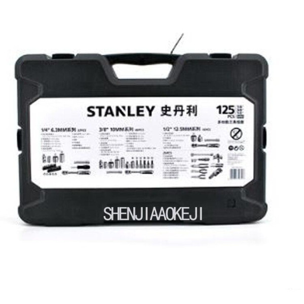 Набір торцевих головок 1/4" 3/8" 1/2" STANLEY з інструментом, 125 передм. STMT74393-8