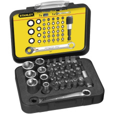 Набор бит STANLEY "Expert" с магнитным держателем 1/4" и мини-трещоткой, 39 шт. 1-13-907