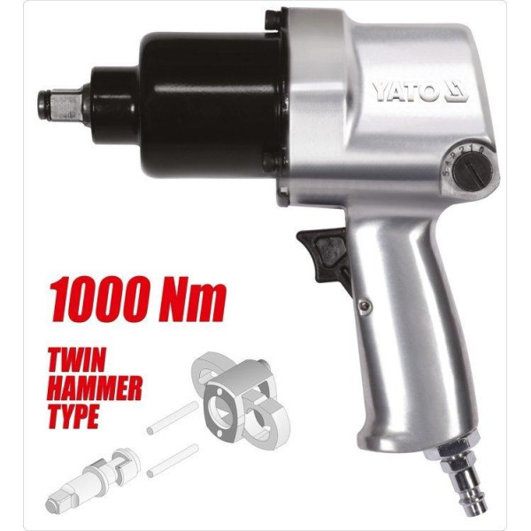 Гайковерт ударный пневматический YATO 1/2" 1000Нм YT-09528