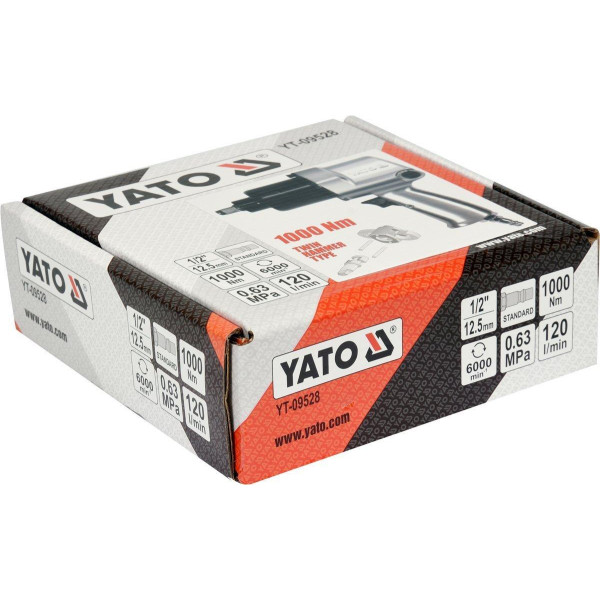 Гайковерт ударный пневматический YATO 1/2" 1000Нм YT-09528