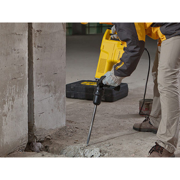 Відбійний молоток мережевий STANLEY SDS-Max 1600 Вт 5-25 Дж у кейсі STHM10K