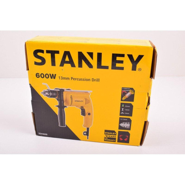 Дриль ударний електричний STANLEY 600 Вт ключовий патрон ≤13 мм SDH600