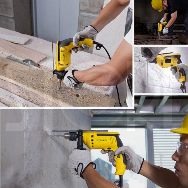 Дриль ударний мережевий STANLEY 700 Вт ключовий патрон ≤13 мм SDH700