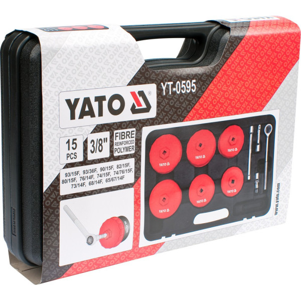 Набір чашок для зняття оливних фільтрів YATO, 15 р. YT-0595
