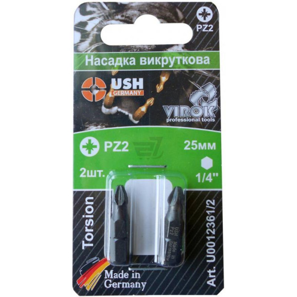 Відверта насадка USH "POZIDRIV" PZ2 x 25 / 50 / 70 мм U0012361/2