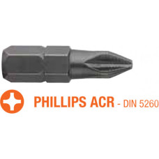 Насадка отверточная крестообразная PHILIPS ACR PH1 / PH2 / PH3 x 25 мм INDUSTRY USH, 5 шт. UUSE0012841