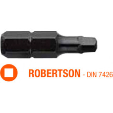 Насадка викрутки квадратна ROBERTSON R0/R1/R2/R3 x 25 мм INDUSTRY USH, уп. 5 шт. UUSE0012026