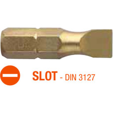 Насадка викрутки титанова шлицевая SL5.5х0.8 / 6,5х1,2 х 25мм Torsion ISOTIN USH, уп.10 шт. UUSG0212305