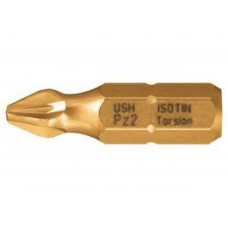 Насадка викрутки титанове покриття "POZIDRIV" PZ1х25мм USH, уп.10 шт. UUSG0022360