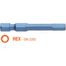 Насадка викрутки ударна 1/4 " HEX 3-6 x 50 мм BLUE SHOCK USH, уп. 5 шт. UUSE0063471