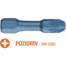 Насадка відверта ударна PZ2 x TORSION 30/50 мм BLUE SHOCK USH, уп. 5/10/25 шт. UUSE0062461