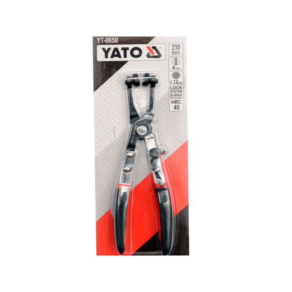 Щипцы с шарнирным захватом для шланговых хомутов Yato, 230мм YT-0650
