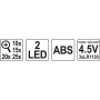 Лупи на голову з підсвіткою YATO 2 LED, 4 пари з кратністю: х10, х15, х20, х25 YT-73840