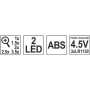 Лінза на голову з підсвічуванням YATO 2 LED 5 шт. з кратністю: 1х, 1.5 х, 2х, 2.5 х, 3.5 х YT-73842