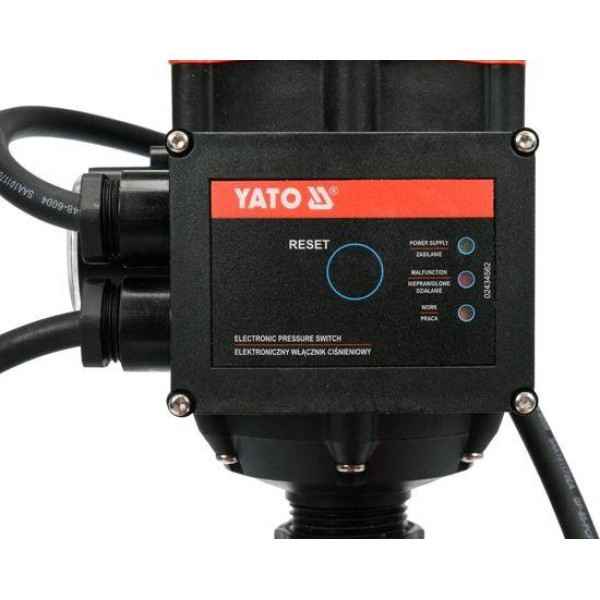 Насос для воды поверхностный YATO 600Вт 3100л/ч  макс высота 35м макс глубина 9м YT-85360