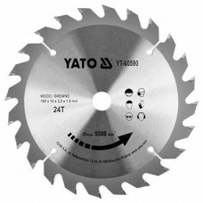 Диск пильный победитовый по дереву 165x16x2.2x1.5мм YATO 24Т YT-60590