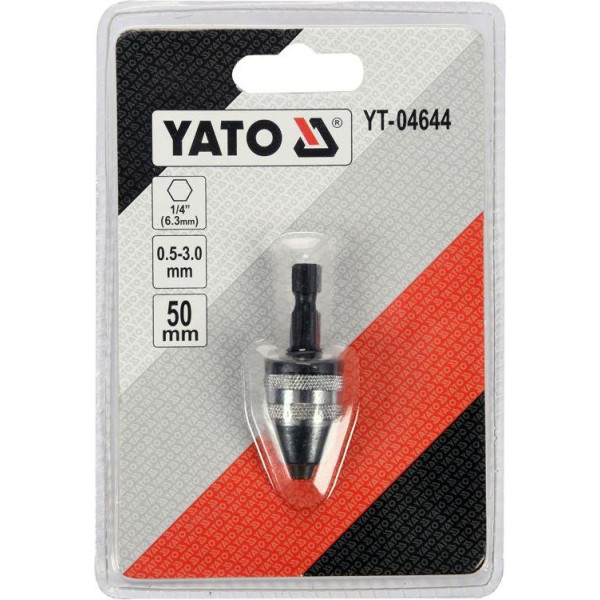 Патрон свердлильний самозатискний YATO 1/4" 0.5-3 мм 50 мм YT-04644
