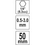 Патрон свердлильний самозатискний YATO 1/4" 0.5-3 мм 50 мм YT-04644