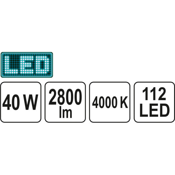 Светильник потолочный LED 40Вт 2800лм в обрамлении YATO, 300x1200x15мм YT-81947