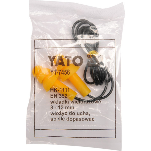 Протишумові беруші 22 дБ силіконові YATO YT-7456