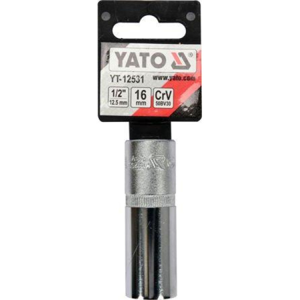 Головка торцевая 6-гранная свечная YATO 1/2" М16 YT-12531