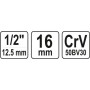 Головка торцевая 6-гранная свечная YATO 1/2" М16 YT-12531