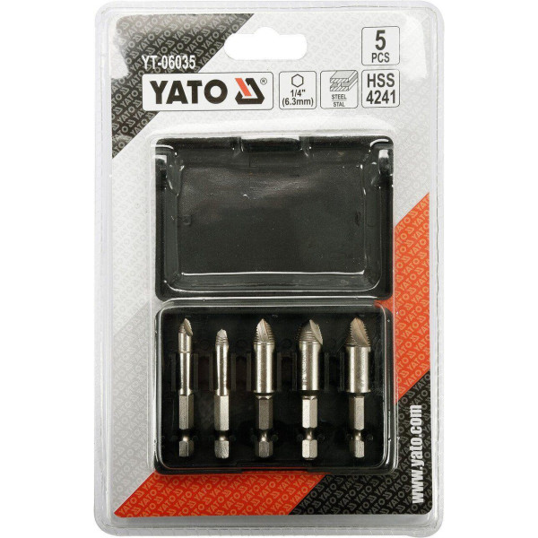 Набір гвинтових екстракторів HEX 1/4" YATO 5 шт. YT-06035