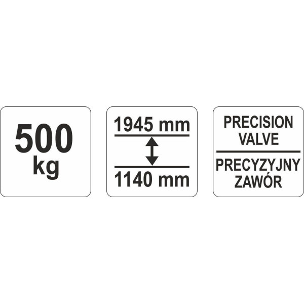 Підіймач коробок передач на колесах YATO до 500 кг YT-55600