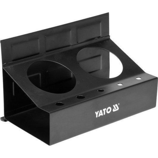 Полку магнітна YATO з 2 великими і 5 малими отворами 215 x 120 x 130 мм YT-08681