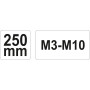 Вороток для позначників M3-M10 з тріскачкою YATO 250 мм YT-2997