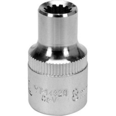 Головка торцевая "Spline" 1/2" короткая YATO 8мм YT-14820