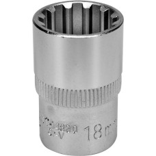 Головка торцевая "Spline" 1/2" короткая YATO 18мм YT-14830