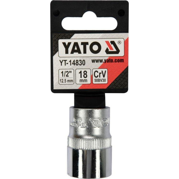 Головка торцевая "Spline" 1/2" короткая YATO 18мм YT-14830